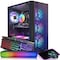 STGAubron Gaming PC Desktop Computer, Intel Core I7 up to 3.9 GHz, Radeon RX 580 8G, 16G RAM, 512G SSD, WiFi, Bluetooth 5.0, RGB Fan x6, RGB BT Sound Bar, Windows 10 Home