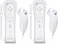 Motion Plus Wii Remote and Nunchuck Controller, Wireless Controllers Compatible with Wii/Wii U with Silicone Case and Wrist Strap (White)