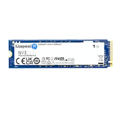 Kingston NV3 1TB M.2 2280 NVMe SSD   PCIe 4.0 Gen 4x4   Up to 6000 MB/s   SNV3S/1000G