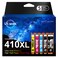 Uniwork Remanufactured 410XL Ink Cartridge Replacement for Epson 410XL 410 XL T410XL use for Expression XP-830 XP-640 XP-7100 XP-630 XP-530 XP-635 Printer Tray (Latest Upgraded Chip, 5 Pack)