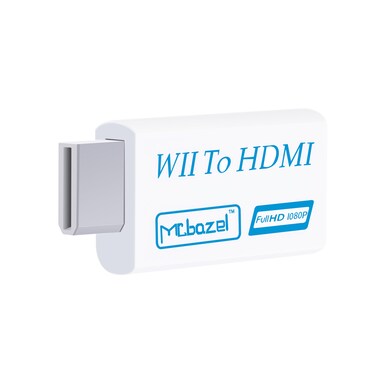 Mcbazel Wii to HDMI 1080p 720p Connector Output Video &amp; 3.5mm Audio Supports All Wii Display Modes NTSC 480i 480p, PAL 576i