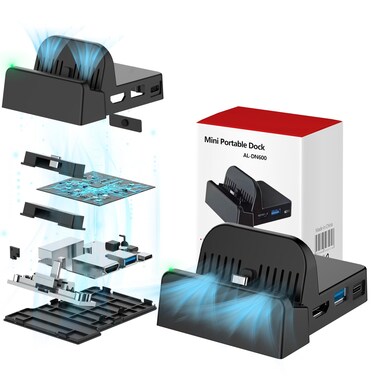 Dock for Nintendo Switch TV Box Adapter Docking Station, Lite Base Docking Station for TV, OLED Doc One-Key Switching TV Mode, Support 4K 1080P Video Output