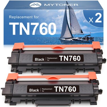 MYTONER Remanufactured Toner Cartridges Replacement for Brother TN760 TN-760 TN-730 TN730 Toner Black High Yield MFC-L2690DW MFC-L2710DW MFC-L2717DW HL-L2350DW HL-L2395DW Printer, 2-Pack
