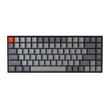 Keychron K2 75% Layout Bluetooth Wireless Mechanical Gaming Keyboard with Gateron G Pro Brown Switch/White LED Backlit/USB C/Anti Ghosting/N-Key Rollover, 84 Keys, for Mac Windows-Version 2