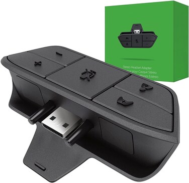 AOLION Stereo Headset Adapter for Xbox,Xbox Headset Adapter, Xbox Mic Adapter,Xbox Controller Headset Adapter for Xbox One/One S/X/Elite 1/ Elite2/ Series S/X Controller-Game Sound &amp; Voice Chat