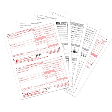 W2 Forms 2024, 6 Part Tax Forms, 25 Employee Kit of Laser Forms Designed for QuickBooks and Accounting Software