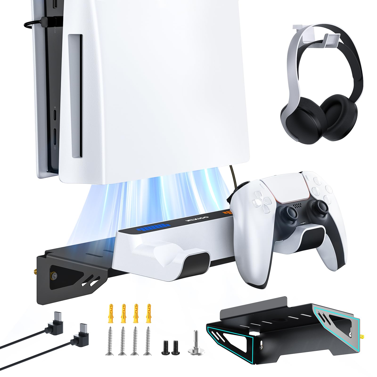nexigo Nexigo PS5 And PS5 Slim Wall Mount Kit With Charging Station
