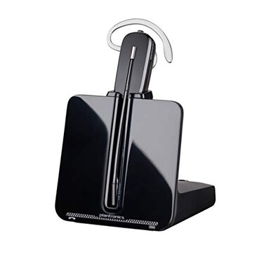 Plantronics - CS540 Wireless DECT Headset (Poly) - Single Ear (Mono) Convertible (3 Wearing Styles) - Connects to Desk Phone - Noise Canceling Microphone