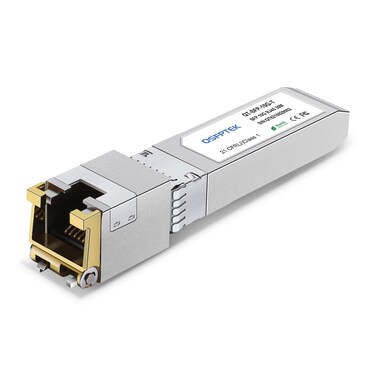 QSFPTEK 10GBASE-T SFP+ to RJ45 Module, 10Gb Ethernet Copper RJ-45, 10 Gigabit Mini gbic Networking Transceiver Compatible with HPE BladeSystem 813874-B21, up to 30m