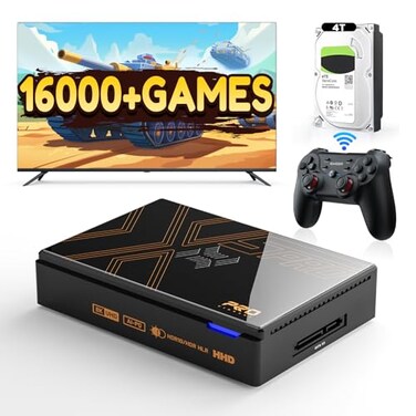 Kinhank Super Console X5 PRO Retro Gaming Consoles with 16,000+ Games,Android 12.0 OS, 8GB+64GB Emulator Console Support AV1, WiFi 6 BT 5.0, RK3588S Chipset, Wireless Controller,8K UHD Output
