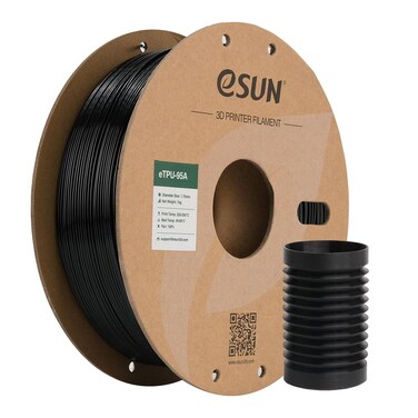 eSUN TPU 95A Filament 1.75mm, Flexible 3D Printer Filament TPU, Dimensional Accuracy +/- 0.05mm, 1KG Spool (2.2 LBS) 3D Printing Filament for 3D Printers, Black