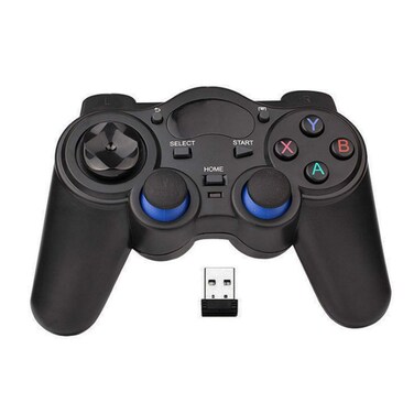 FANDRAGON USB Wireless Gaming Controller Gamepad for PC/Laptop Computer(Windows XP/7/8/10) &amp; PS3 &amp; Android &amp; Steam - [Black] (black)