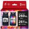 EaseFusion 260XL 261XL Replacement for Canon 260 and 261 Ink Cartridges PG-260 CL-261 Compatible with Canon Pixma TS6420a TS6420 TS6400 TR7020a TS5320 TR7000 TS5300 TR7020 Printer Ink Cartridges