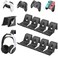 OIVO Controller &amp; Headset Wall Mount Holder Stand, Foldable Headphone Stand, Gaming Controller Holder Hanger Hook, Universal Storage Organizer Controller/Earphone/Game Accessories-8 Packs