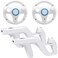 Arrocent Mario Kart Racing Wheel and Zapper Light Gun for Wii Wii U (Pack of 2, White)