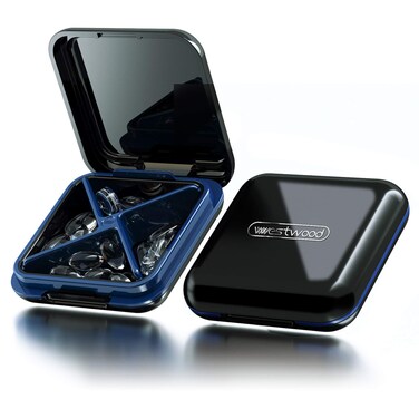 Small Pill Box,Pill Case,Pill Organizer,Travel Waterproof Portable Pocket Pill Box Medicine Organizer,Daily Pill Container for Purses Compact Travel Medicine Holder for Vitamins Medication Black