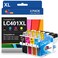 LC401 LC401XL Ink Cartridges Compatible for LC401XL Ink Cartridges for Brother Printer Replacement MFC-J1010DW MFC-J1170DW MFC-J1012DW DCP-J1800DW DCP-J1140DW J1050DW(Black Cyan Magenta Yellow, 4PK)