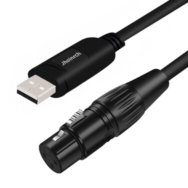 Jhoinrch USB to DMX Interface Adapter Cable with FT232RNL Chip Support Freestyler/QLC+/ Dmxcontrol/MagicQ