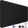 Large Mouse Pad, Desk Mat Large Office Desk Pad Gaming Mouse Pad with Stitched Edges, 31.5" x 15.7" Mousepad with Non-Slip Waterproof Rubber Base for PC Laptop Desk Home Office Accessories, Black