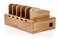 Prosumer's Choice Bamboo Charging Station Organizer - Multi-Device Docking Station with Removable Divider Slots - Tablet and Smartphones Rack and Cable Management Slots - 12.5Lx6.5Hx7.5W-Inch