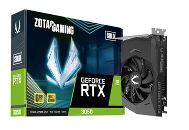 ZOTAC Gaming GeForce RTX 3050 6GB GDDR6 Solo 96-bit 14 Gbps PCIE 4.0 Super Compact Gaming Graphics Card, ZT-A30510G-10L