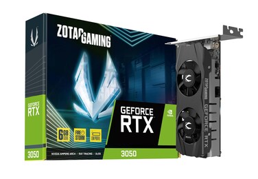 ZOTAC Gaming GeForce RTX 3050 6GB GDDR6 Low-Profile 96-bit 14 Gbps PCIE 4.0 Super Compact Gaming Graphics Card, ZT-A30510L-10L