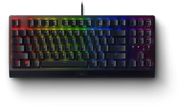 Razer BlackWidow V3 TKL Mechanical Gaming Keyboard: Yellow Mechanical Switches Linear &amp; Silent - Chroma RGB - Compact Form Factor - Programmable Macros - Snap Tap