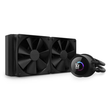 NZXT Kraken 240 - 240mm AIO CPU Liquid Cooler - Customizable 1.54" Square LCD Display for Images, Performance Metrics and More - High-Performance Pump - 2 x F120P Fans - Black