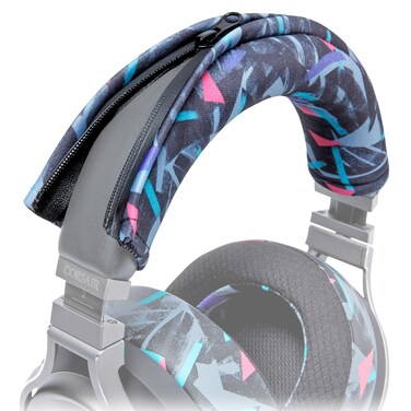 WC BandZ Virtuoso - Protective Headband Cover for Corsair Virtuoso Gaming Headsets - Machine Washable, No More Flaking Leather - Compatible with Virtuoso Wireless, XT, and SE   90's Black