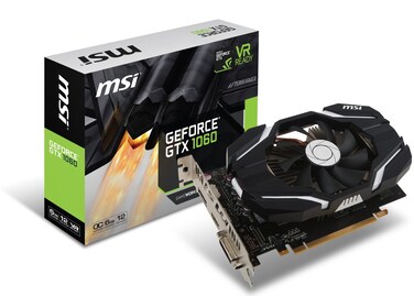 MSI GAMING GeForce GTX 1060 6GB GDRR5 192-bit HDCP Support DirectX 12 Single Fan VR Ready OC Graphics Card (GTX 1060 6G OCV1)