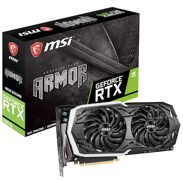 MSI GAMING GeForce RTX 2070 8GB GDRR6 256-bit HDMI/DP/USB Ray Tracing Turing Architecture HDCP Graphics Card (RTX 2070 ARMOR 8G)