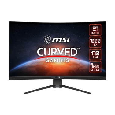 MSI MAG275CQRF QD, 27" Gaming Monitor, 2560 x 1440 (QHD) Rapid VA with Quantum Dot, 1 ms, 170Hz, FreeSync Premium, HDR Ready, 1000R, HDMI, DisplayPort, Tilt and Height Adjustable.,Black