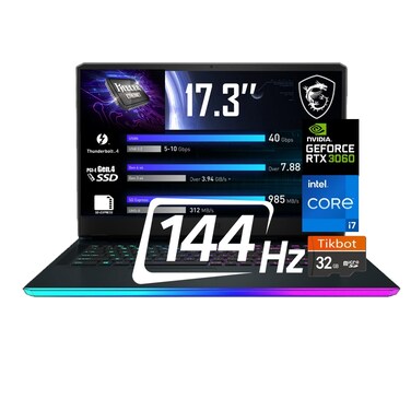MSI GE76 Raider Gaming Laptop Intel Core i7-11800H, GeForce RTX 3060, 17.3" FHD 144HZ, 32GB RAM2TB NVMe SSD, Wi-Fi6, Windows 10