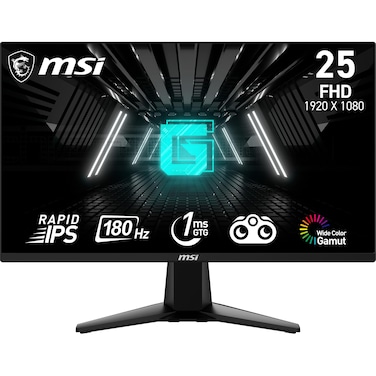 MSI G255F 25-inch 1920 x 1080 (FHD) Computer Monitor, 180Hz, Adaptive-Synch, HDMI, DisplayPort, VESA Mountable, Tilt Adjustable, Speaker, 1ms, Black