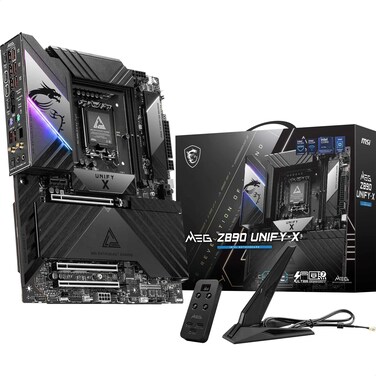 MSI MEG Z890 Unify-X Motherboard, ATX - Supports Intel Core Ultra Processors (Series 2), LGA 1851-110A SPS, DDR5 Memory (9600+ MT/s OC), PCIe 5.0 &amp; 4.0 x16, M.2 Gen5, Thunderbolt 4, Wi-Fi 7, 5G LAN