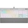 Corsair K70 PRO RGB Optical-Mechanical Gaming Keyboard - OPX Linear Switches, PBT Double-Shot Keycaps, 8,000Hz Hyper-Polling, Magnetic Soft-Touch Palm Rest - NA Layout, QWERTY - White
