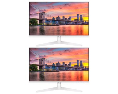 ASUS VY249HE-W 24-inch 1920 x 1080 FHD 75 Hz 1 ms LCD Everyday Monitor, 2-Pack Bundle with Adaptive-Sync, Eye Care Plus, Color Augmentation, VGA, HDMI, White