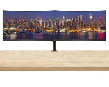 MSI Modern MD271CP Curved 27-inch 1080P Full HD LCD Monitor, 2-Pack Bundle with Less Blue Light, Anti-Flicker, HDMI, DisplayPort, USB-C, Integrated Speakers, Desk Mount Dual Monitor Stand