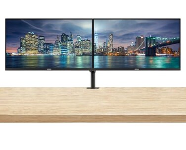 MSI MAG 274UPF 27-inch 2160P 4K Ultra HD 144 Hz 1ms LED Backlit LCD Gaming Monitor, 2-Pack Bundle, Frameless, FreeSync, HDMI, DisplayPort, USB-C, USB Hub, Desk Mount Dual Monitor Stand