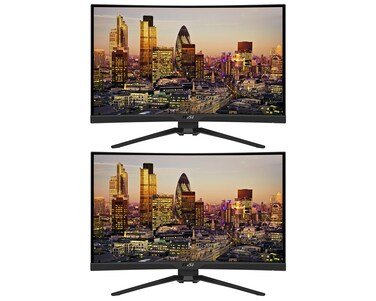 MSI MAG 275CQRF-QD Curved 27-inch 1440P 2K Wide Quad HD 170 Hz 1ms LED Backlit LCD Gaming Monitor, 2-Pack Bundle, Frameless, FreeSync, HDMI, DisplayPort, USB-C, USB Hub