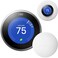 Google Nest Learning Smart Thermostat - 3rd Generation - Stainless Steel T3007ES Bundle with Google Nest Temperature Sensor T5000SF + elago Wall Plate Upgraded Wall Mount Cover - Matte White