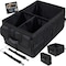 Gorilla Grip Large Capacity Sturdy Trunk Storage Organizer, Slip and Water Resistant Collapsible Organization Container for Car Sedan or SUV, Multi Compartment Container Box Vehicle Accessories, Black
