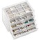 ProCase Earring Holder Organizer Jewelry Box with 5 Drawers, Acrylic Clear Earring Case with Adjustable Velvet Trays for Women - Grey, 5 Layers