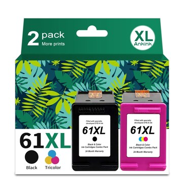 Ankink Remanufactured Ink Cartridge Replacement for HP 61XL (Black Color 2 Pack) Combo 61 XL for HP61 HP61XL for 5530 4500 2540 4630 4501 4502 4635 3050 2542 2541 3510 2514 3512 1000 1010 1510