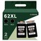 Compatible Ink Cartridge Replacement for HP Ink 62 62XL HP62 (Black 2-Pack) for 5540 5542 5545 5640 5642 5660 5664 5665 7640 7645 8000 8005 200 250 5740 5742 5743 5745 8040 Printer 62 XL