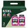 Ankink Remanufactured Ink Cartridge Replacement for HP Ink 63 XL 63XL (Color 2-Pack) Work with HP63 3830 4650 4652 4655 5200 5252 5255 5258 4520 4512 1112 2132 3630 3632 Printers 2 Tricolor