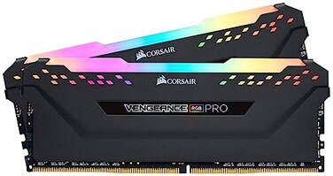 CORSAIR VENGEANCE RGB PRO DDR4 RAM 16GB (2x8GB) 3200MHz CL16-18-18-36 1.35V Intel AMD Desktop Computer Memory - Black (CMW16GX4M2C3200C16)