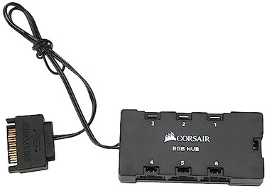 Corsair RGB LED Fan Hub Controller - Black, Pack of 1