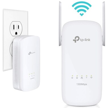 TP-Link AV1300 Powerline WiFi Extender(TL-WPA8630 KIT)- Powerline Adapter with AC1350 Dual Band WiFi, Gigabit Port, 2X2 MIMO with Beamforming, Plug&amp;Play, Power Saving, Ideal for Smart TV