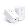 TP-Link AV1000 Powerline Ethernet Adapter(TL-PA7017P KIT)- Gigabit Port, Plug and Play, Extra Power Socket for Additional Devices, Ideal for Smart TV, White